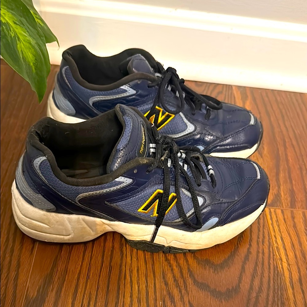 New Balance Navy and Yellow Sneakers